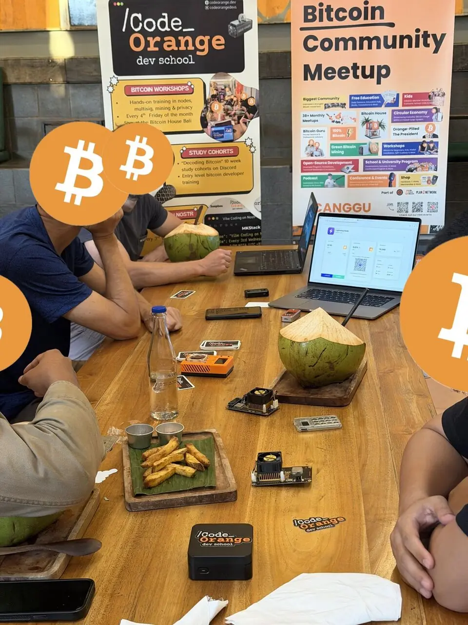 Bitcoin mining workshop with Code Orange equipment