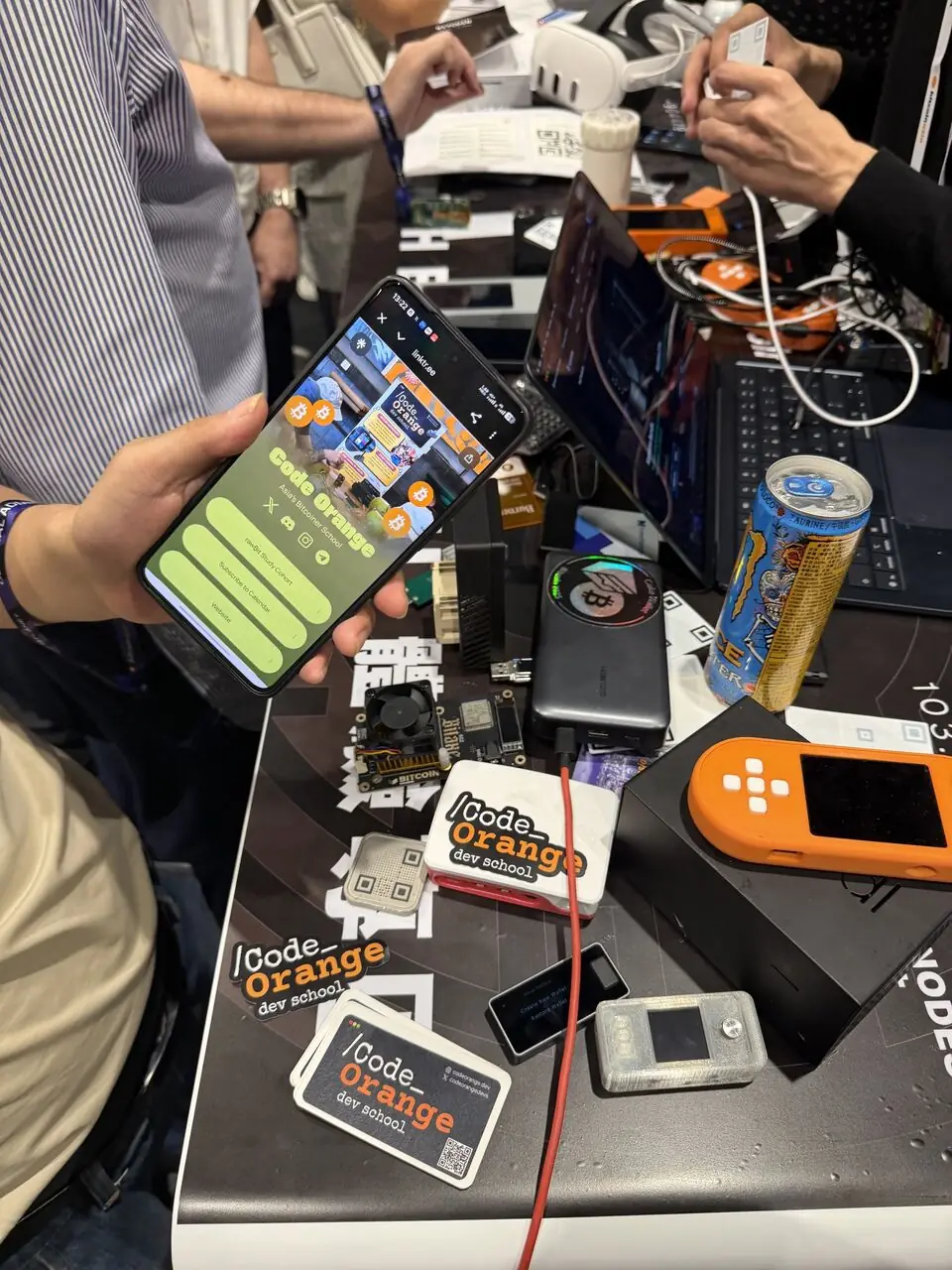 Code Orange workshop participant working with Bitcoin tools